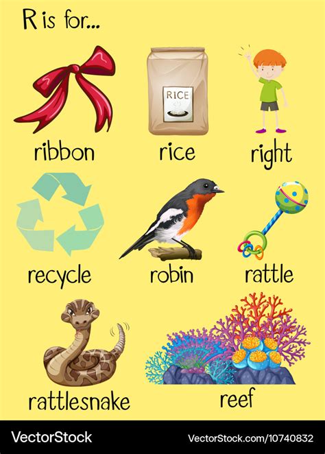 Preschool Words That Start With R   Words That Start With The Letter R For - Preschool Words That Start With R