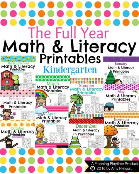 Preschool Worksheets The Full Year Bundle By Planning Kindergarten Worksheet Bundles - Kindergarten Worksheet Bundles