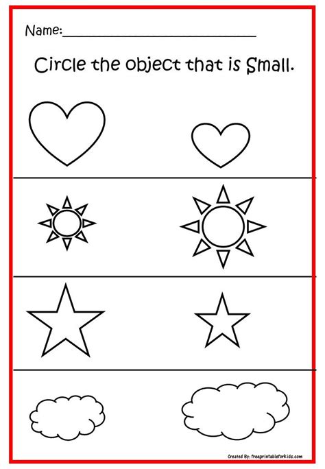 Preschool Worksheets Trendhunts Preschool Concept Worksheets - Preschool Concept Worksheets