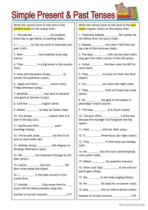 Present And Past Tense Worksheet   Present And Past Tense Find Teacher Post Worksheets - Present And Past Tense Worksheet