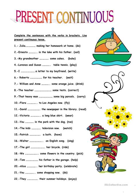 Present Continuous Tense Worksheet For Cbse Class 5 Present Tense Worksheet - Present Tense Worksheet