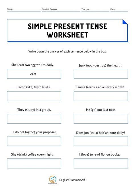 Present Tense Verbs Online Worksheet Live Worksheets Present Tense Verbs Worksheet - Present Tense Verbs Worksheet