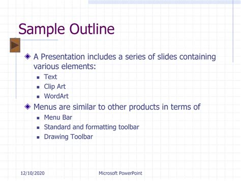 presentation outline samples