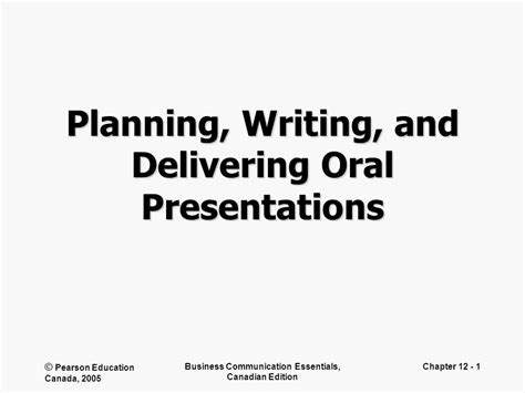 Full Download Presentations Edition Pearson Business Communication 