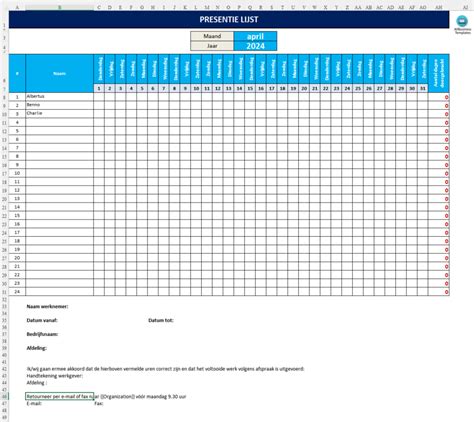 presentielijst definitie