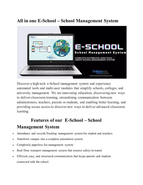 Presents E School Management System