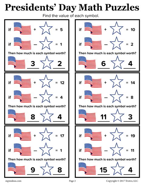 Presidents Day Math Activities And Free Worksheets For Presidents Day Math Worksheets - Presidents Day Math Worksheets