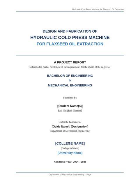 press machine project report