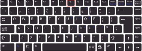 Pressing F8 Key For Three Times Select