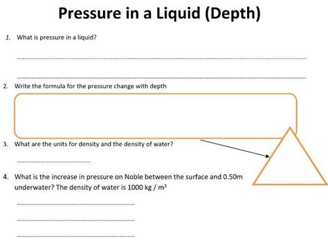 Pressure Equation Questions Gcse Physics Teachit Calculating Pressure Worksheet - Calculating Pressure Worksheet