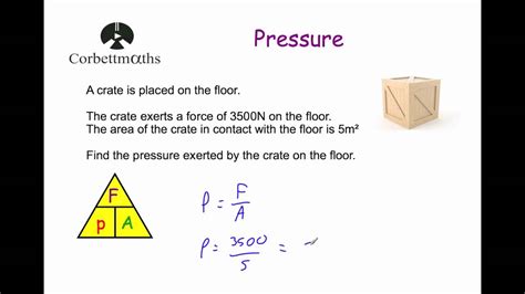Pressure Practice Questions Corbettmaths Calculating Pressure Worksheet - Calculating Pressure Worksheet