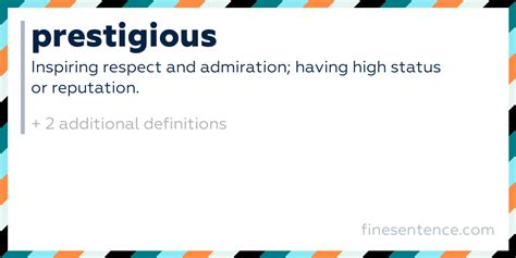 Prestigious Meaning