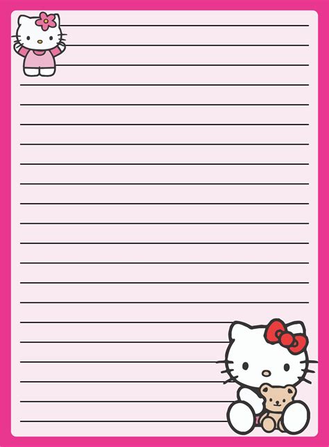 Pretty Writing Paper Printable   31 Cute Printable Notebook Paper Templates Jellymemos - Pretty Writing Paper Printable
