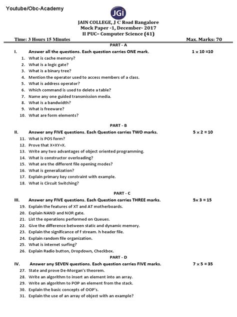 Download Previous Exam Question Papers 