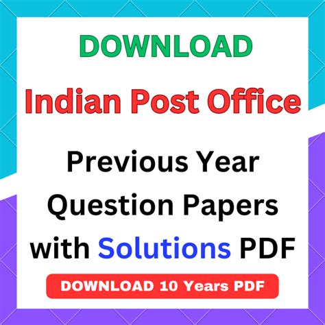 Full Download Previous Post Office Question Paper With Answer 