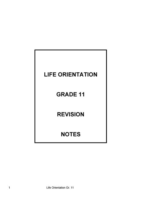Read Previous Question Paper Grade11 Life Orientation 
