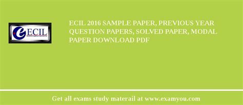 Full Download Previous Question Papers Of Ecil Exams 