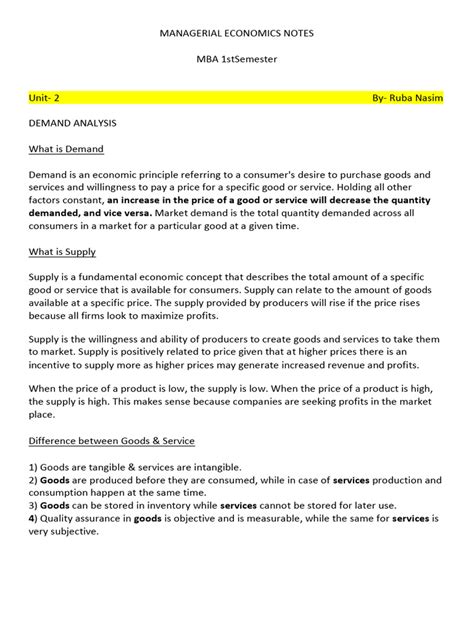 Price Decisions Notes For Mba