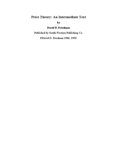 price theory an intermediate text