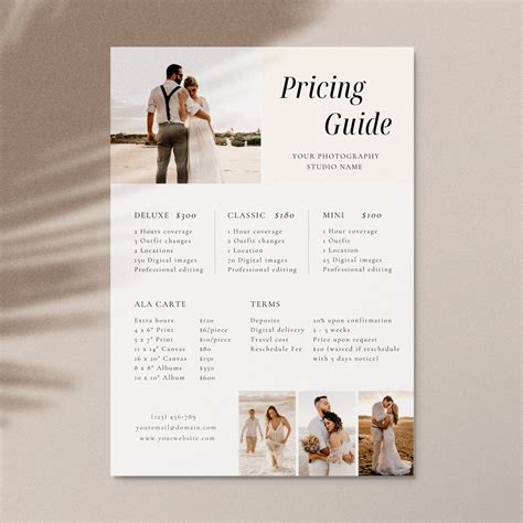 Pricing Guide For Photographer