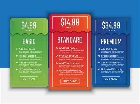 pricing list pack