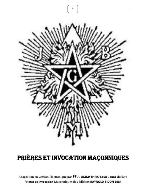 prieres et invocations maconniques pdf