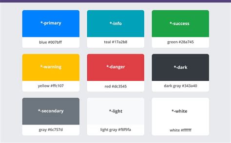 primary bootstrap color code