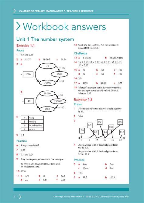 primary mathematics 5a workbook answers