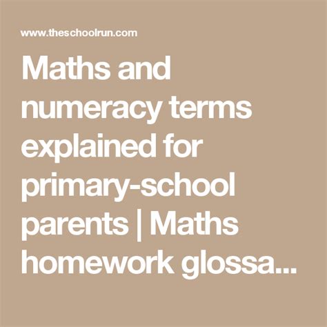 Primary Numeracy Glossary For Parents Theschoolrun Mathematical Diagram With Rectangular Blocks - Mathematical Diagram With Rectangular Blocks