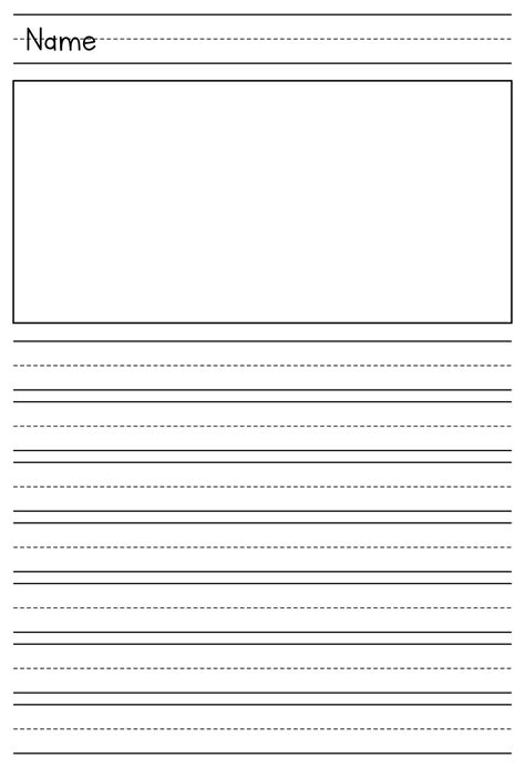 Primary Writing Template   Free Primary Lined Writing Paper With Drawing Art - Primary Writing Template