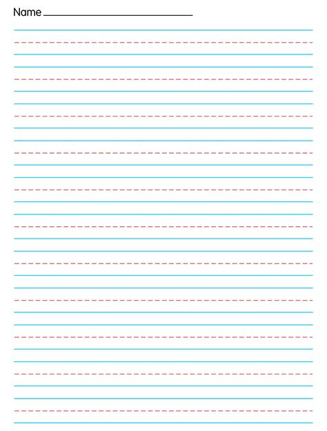 Download Primary Lined Paper Template Free 