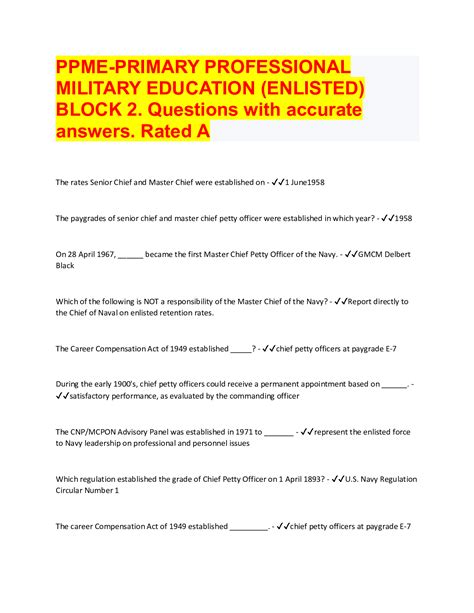 Read Online Primary Professional Military Education Answers 