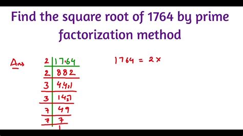 Prime Factorization Of 1764