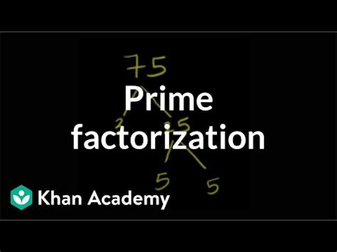 Prime Factorization Video Khan Academy Prime Factorization With Exponents Worksheet - Prime Factorization With Exponents Worksheet