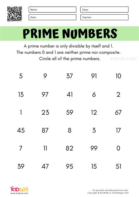 Prime Numbers Worksheet K5 Learning Prime Composite Numbers Worksheet - Prime Composite Numbers Worksheet