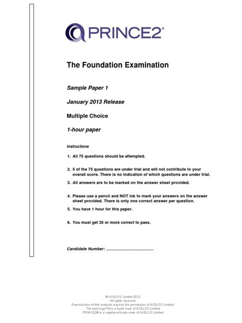 Full Download Prince2 Foundation Sample Exam Papers 