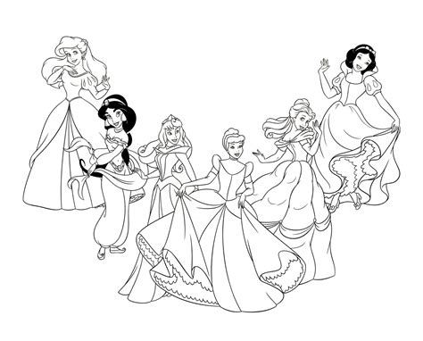 ¡Princesas para colorear e imprimir: ¡diviértete con tus personajes favoritos!