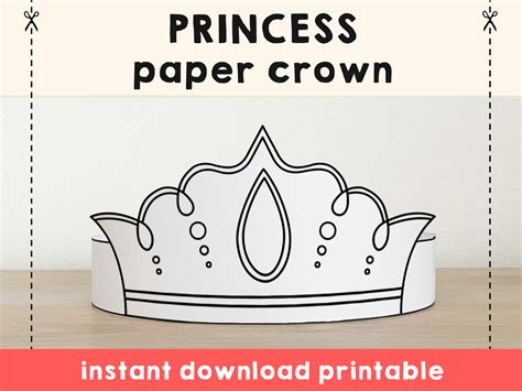 Princess Crown Craft Template