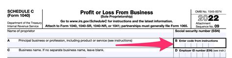 Principal Business Code Schedule C