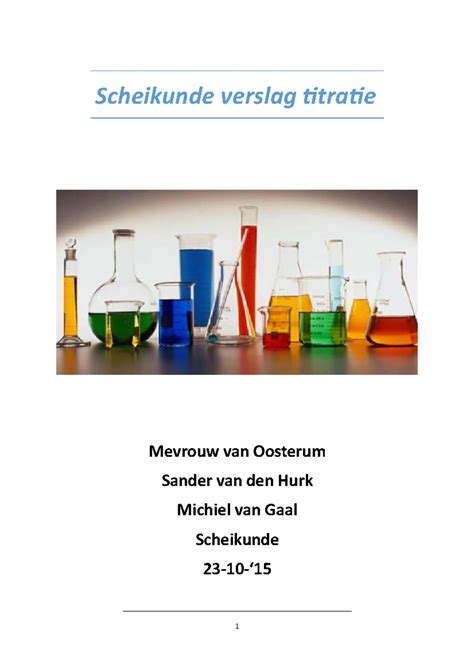 Principals Van Scheikunde