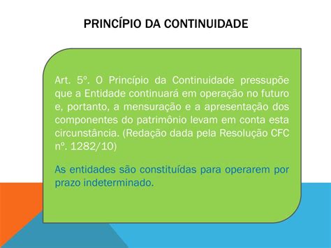 Principio Da Continuidade