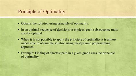 Principle Of Optimality
