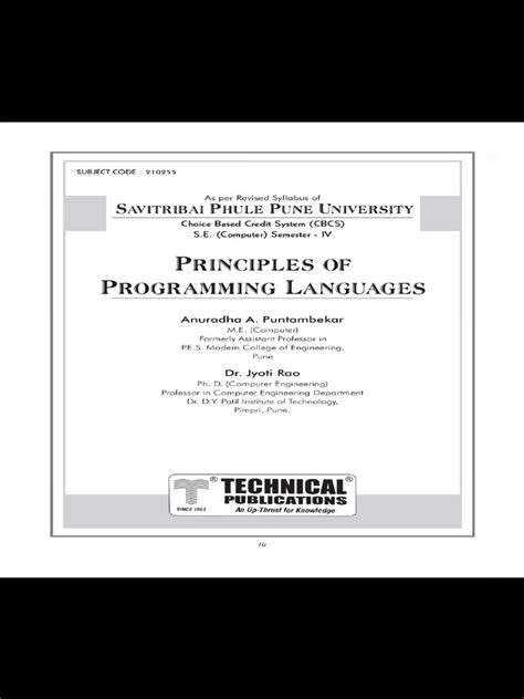 Principle Of Programming Language By Pratt