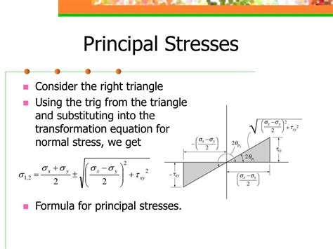 Principle Stress Formula
