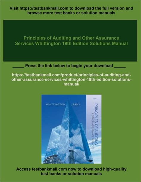 Read Principle Of Auditing Whittington 19Th Edition Pdf 