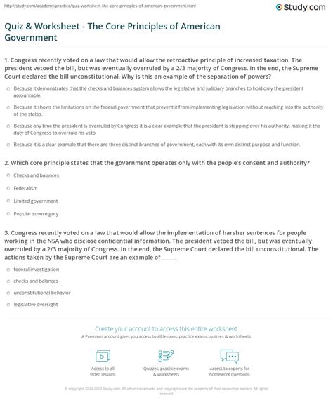 Principles Of American Government Worksheet Principles Of Government Worksheet Answers - Principles Of Government Worksheet Answers