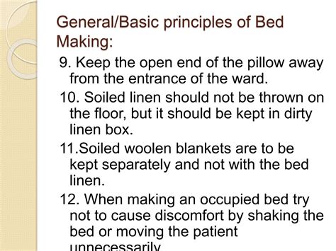 Principles Of Bed Making