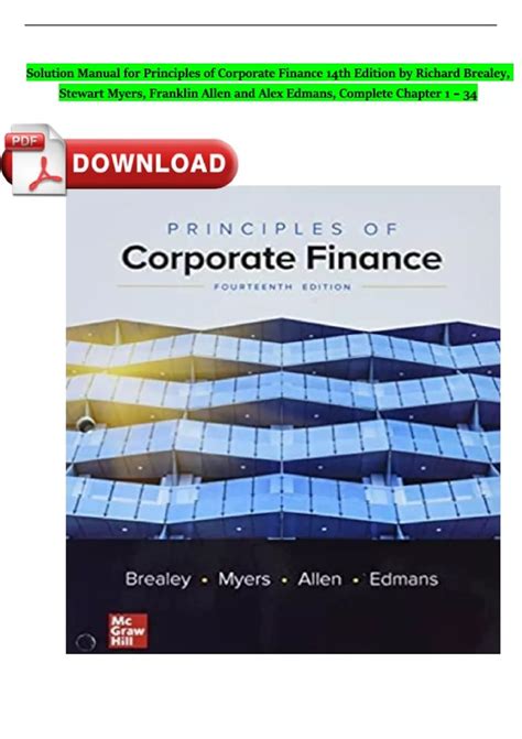 Principles Of Corporate Finance Chapter 4 Solutions
