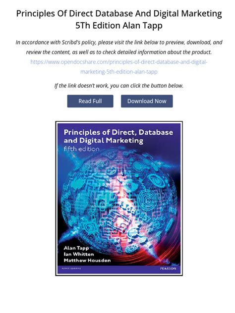 Principles Of Direct Database And Digital Marketing