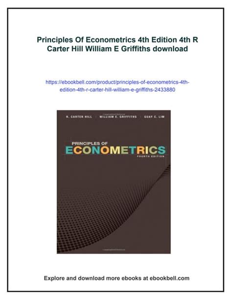 Principles Of Econometrics 4th Edition Solutions Hill